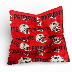 Hand Crafted New England Patriots Bowl Cozy Reversible Microwave Bowl Holder
